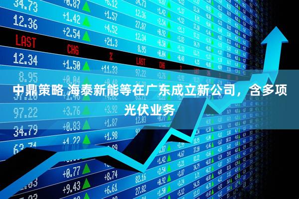 中鼎策略 海泰新能等在广东成立新公司，含多项光伏业务